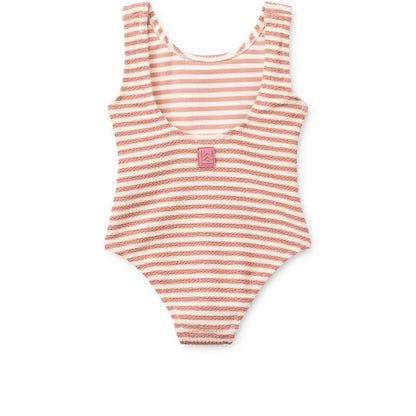 BIANCO gestreifter Badeanzug Coral blush Creme de la creme, pink-creme Streifen