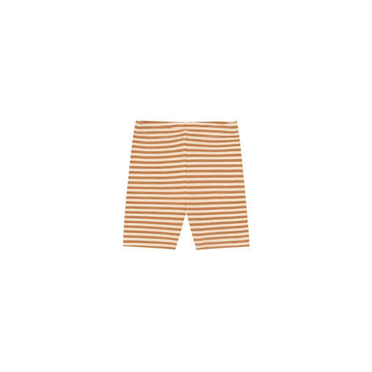 Biker Shorts Copper Stripes in Beige und Creme horizontal gestreift