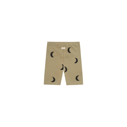 Beige Biker Shorts mit Mondsichel-Muster von Dusky Midnight für stilvolle Freizeitmode