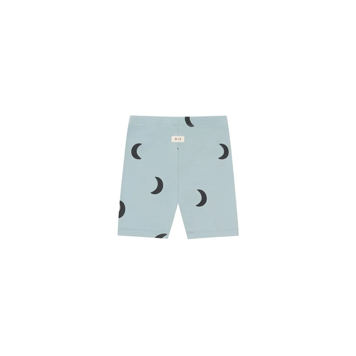 Hellblaue Kinder-Biker-Shorts River Midnight mit schwarzen Halbmonden