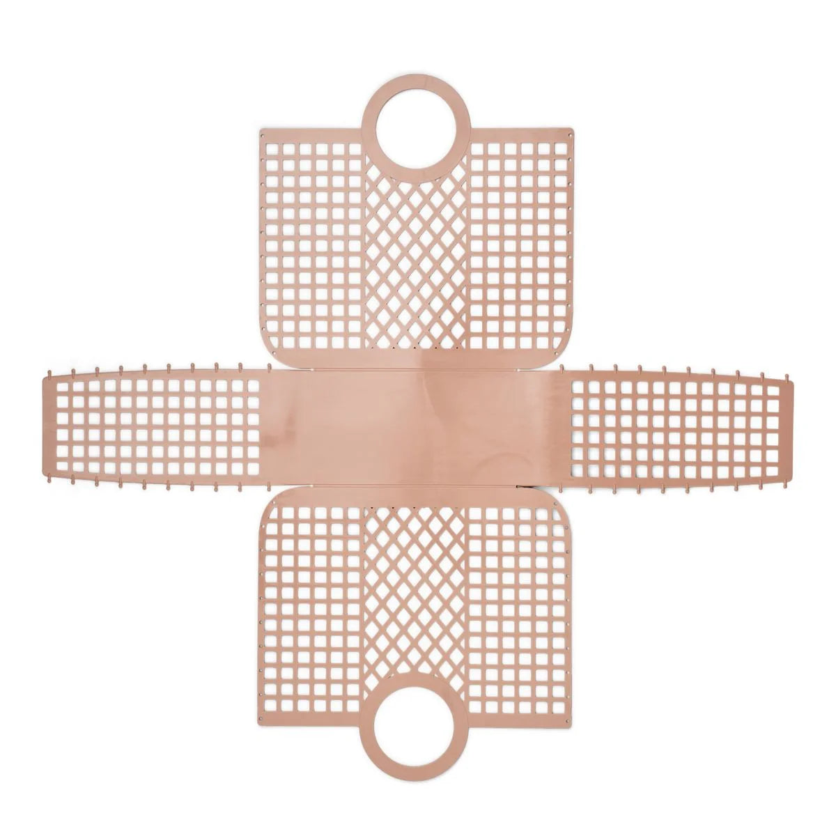 Unmontierte rosa Kunststoff-Gittertasche des Produkts Bloom Korb | Rose