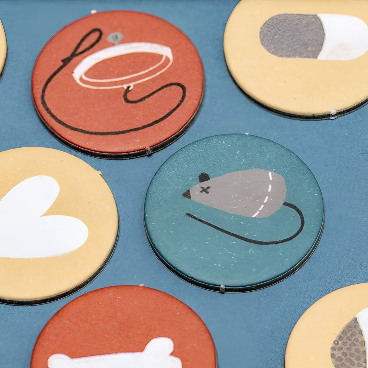 Bobby & Misha Tiny Game: Kaninchen-Garten-Puzzle mit runden Buttons