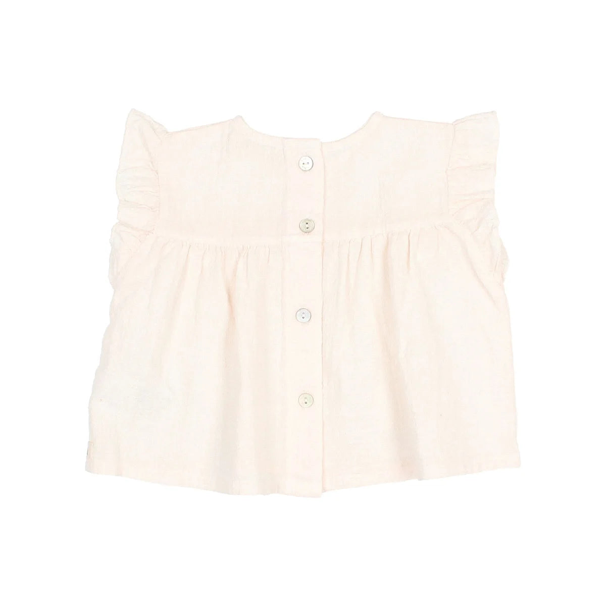Weiße ärmellose Bluse mit Knöpfen und gerafftem Stoffdetail von Boho Bluse