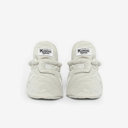 Grau Babybooties aus Baumwolle mit Griffsohle für 12 bis 24 Monate in Hellgrau