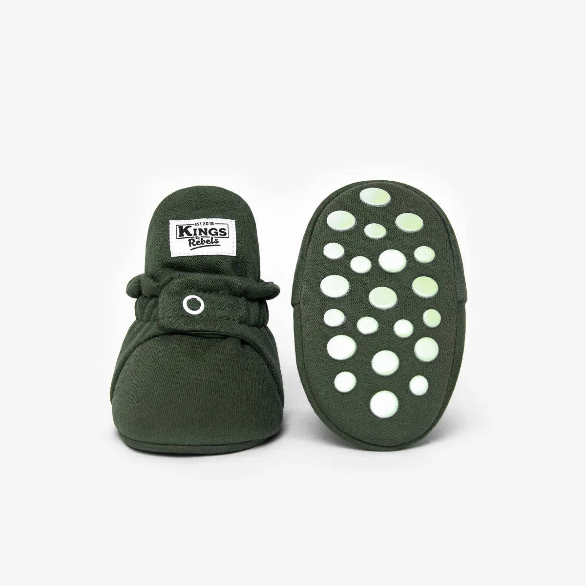 Kings & Rebels Booties Cotton Gripper 12-24 Monate in Olive