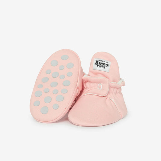Rosa Babybooties aus Baumwolle mit Rutschfestigkeit für 12 bis 24 Monate