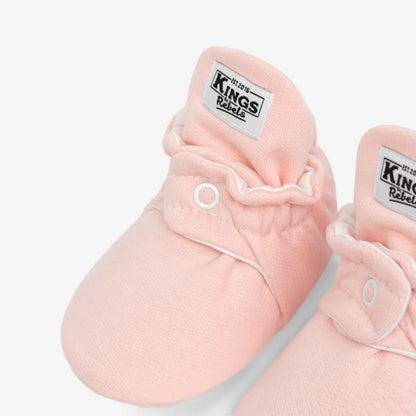 Rosa Babybooties aus Baumwolle mit Grip für 12 bis 24 Monate