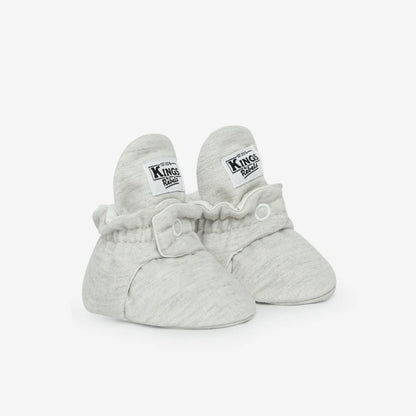 Graue Babybooties aus Baumwolle für 0 bis 12 Monate in Lichtgrau