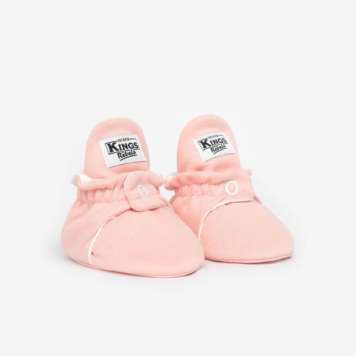 Paar von rosa Baby-Booties aus Baumwolle für 0-12 Monate, Booties Cotton Original