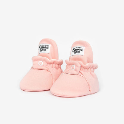 Paar rosa Babyliegeschuhe aus Baumwolle für 0-12 Monate, Booties Cotton Original