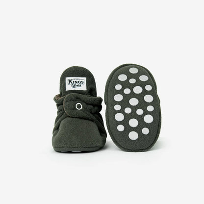 Kings & Rebels Booties Fleece Gripper 12-24 Monate in Olive