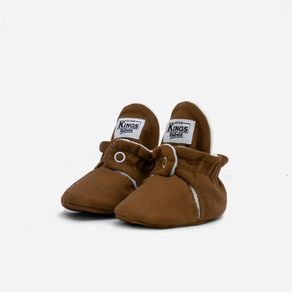 Kings & Rebels Booties Gamuza Classic Cinnamon, Babybooties in warmem Zimtbraun