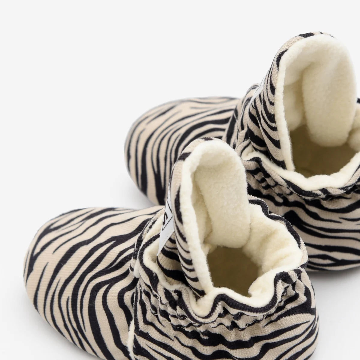 Weiche Babybooties mit Zebra-Muster aus Gamuza für 0-12 Monate