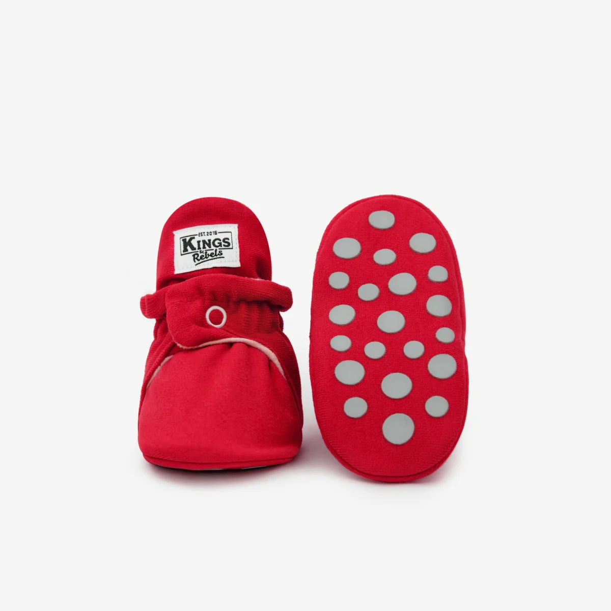 Kings & Rebels Booties Gamuza Gripper 12-24 Monate in Christmas Red