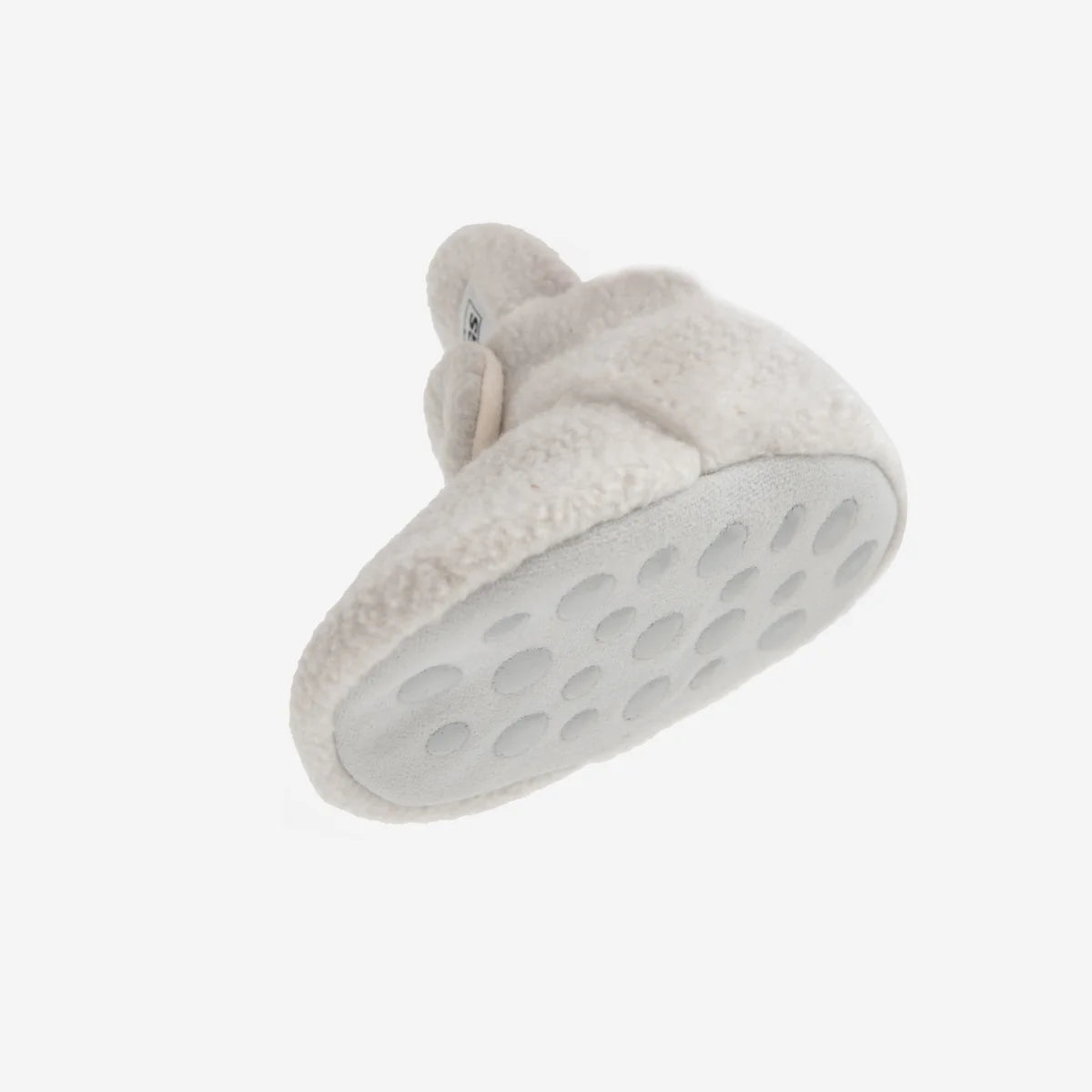 Weißer Plüsch-Duschkopfüberzug für Booties Teddy 12-24 Monate Grau mit Löchern