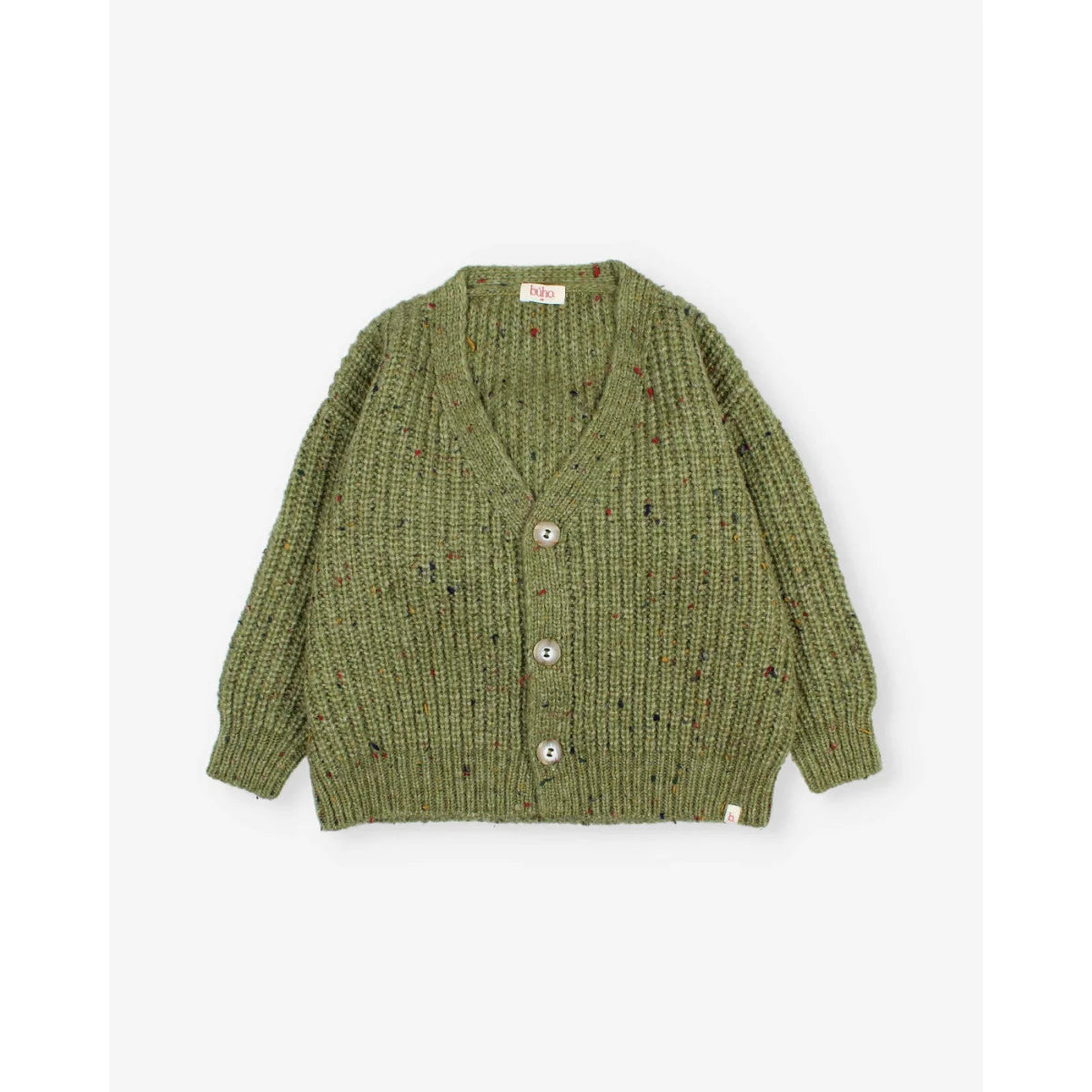 Búho Botonato Cardigan Green Tea