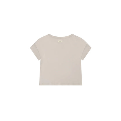Beige Boxy T-shirt mit kurzen Ärmeln von Make Meditate