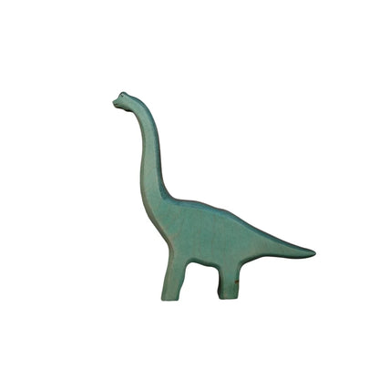Lichtgrüner stilisierter Dinosaurier Brachiosaurus Figur mit langem Hals und Schwanz