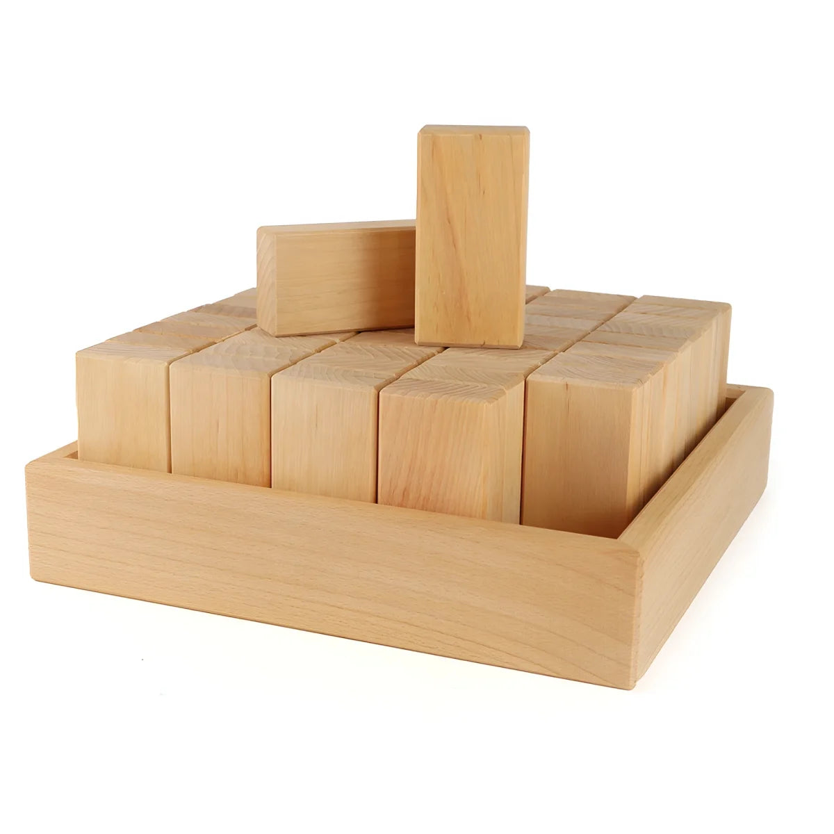 Natürliche Holzbausteine Puzzle-Set, 50 Stück für Bilderspiel