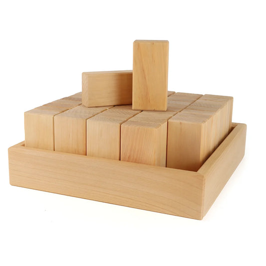 Natürliche Holzbausteine Puzzle-Set, 50 Stück für Bilderspiel