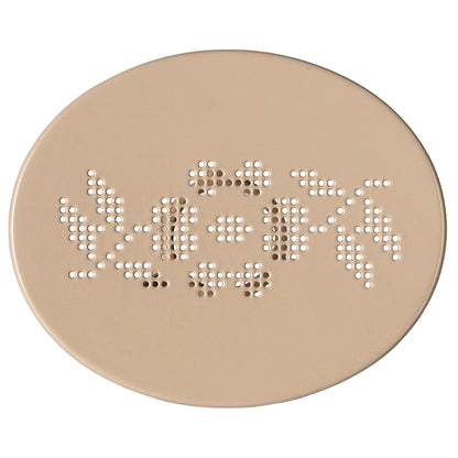 Beige ovale Platte mit floralen Perforationen im Café-Set Maus Gross Blassrosa