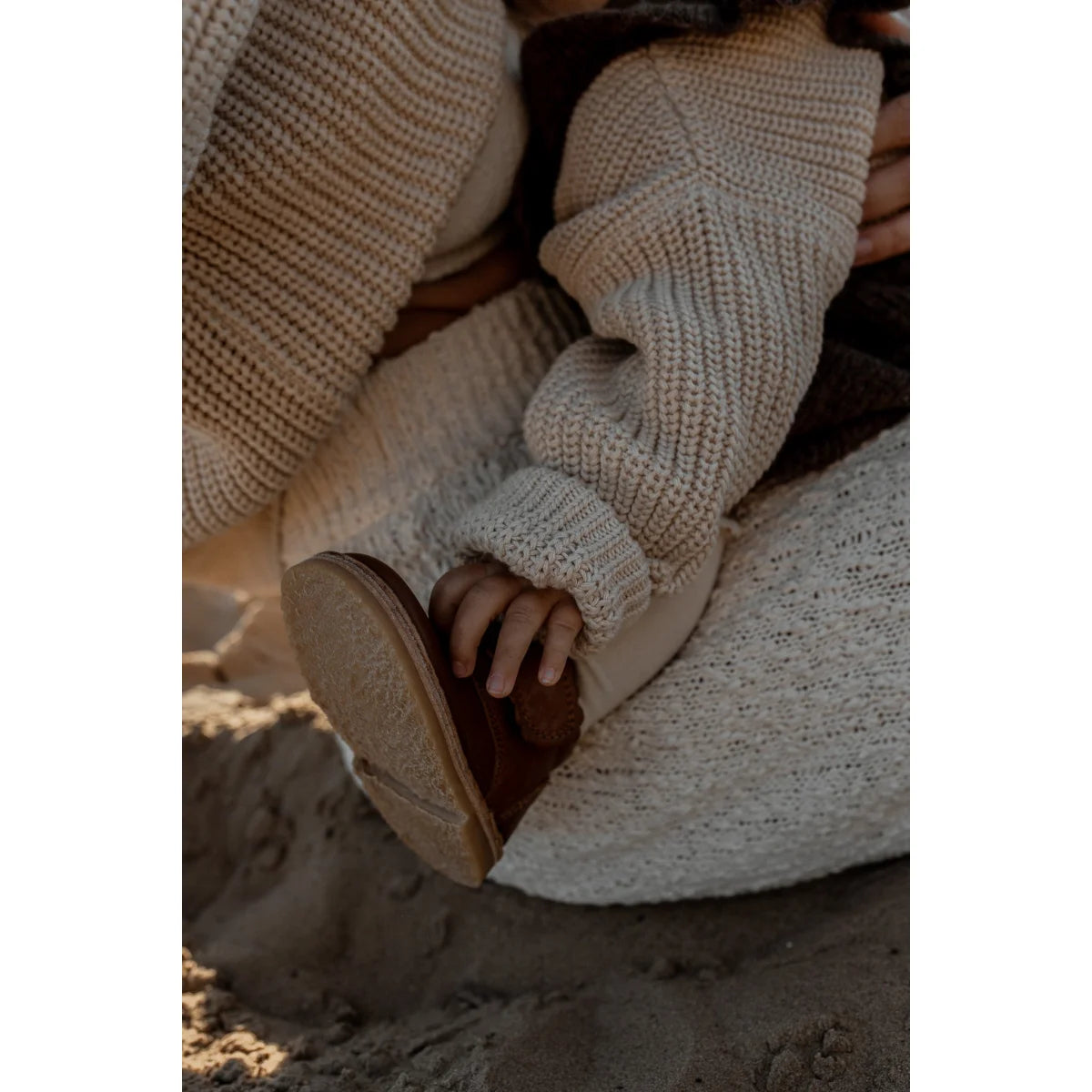 Gemütlicher Strickpullover mit übergroßen Ärmeln im Design Chunky Knit Sweater Oat