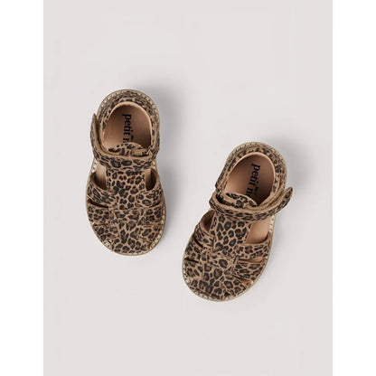 Tan und braune leopard-print baby sandalen classic sandal cheetah mit weichem flexiblem design