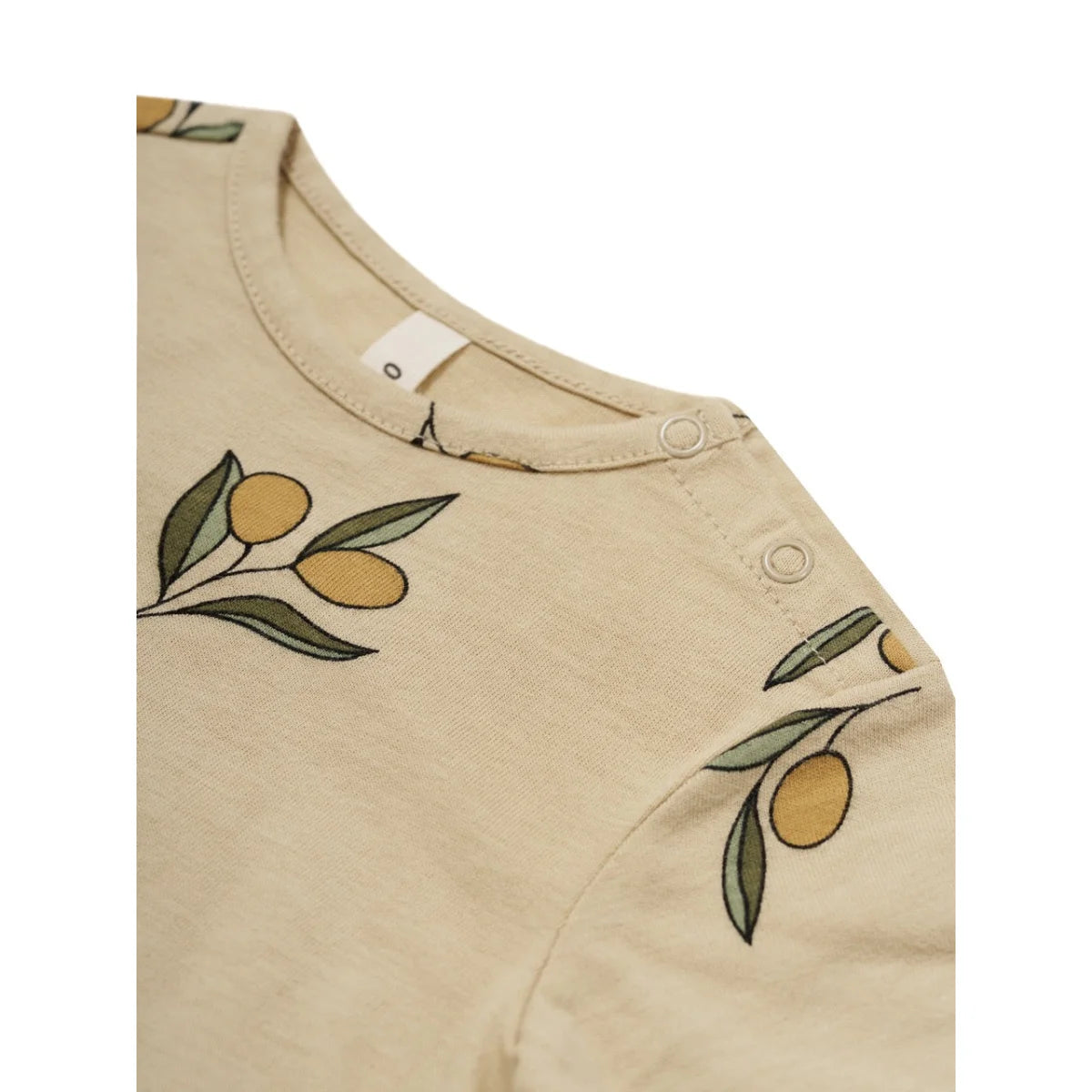 Beiger Babyshirt mit Olivenbaum-Muster, Classic T-Shirt von Olive Garden