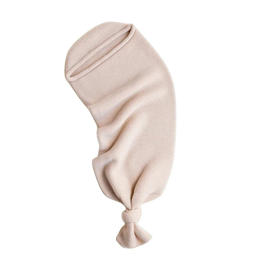 Hvid Cocoon Babydecke in Oat aus Merinowolle