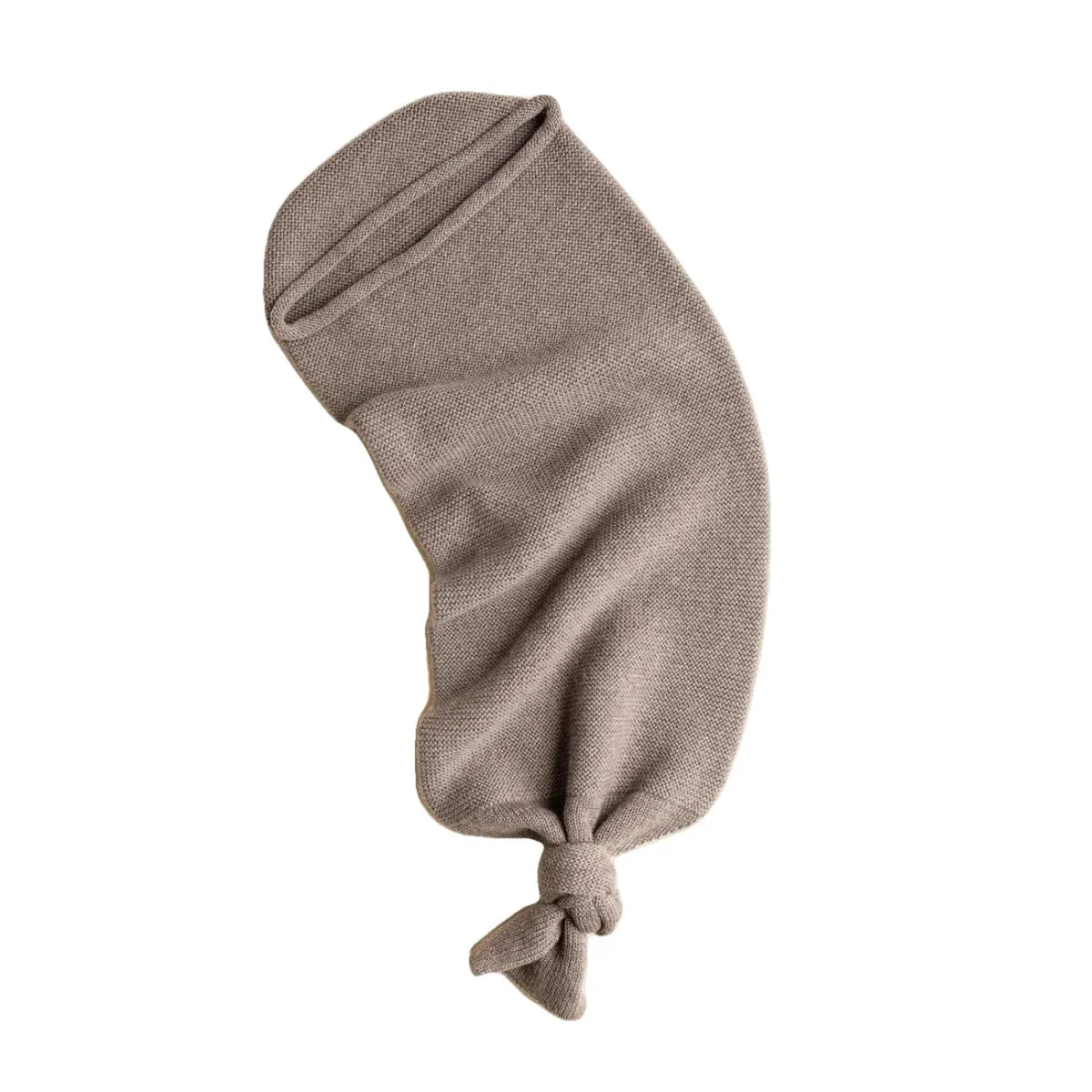 Hvid Cocoon Babydecke in Otter aus Merinowolle