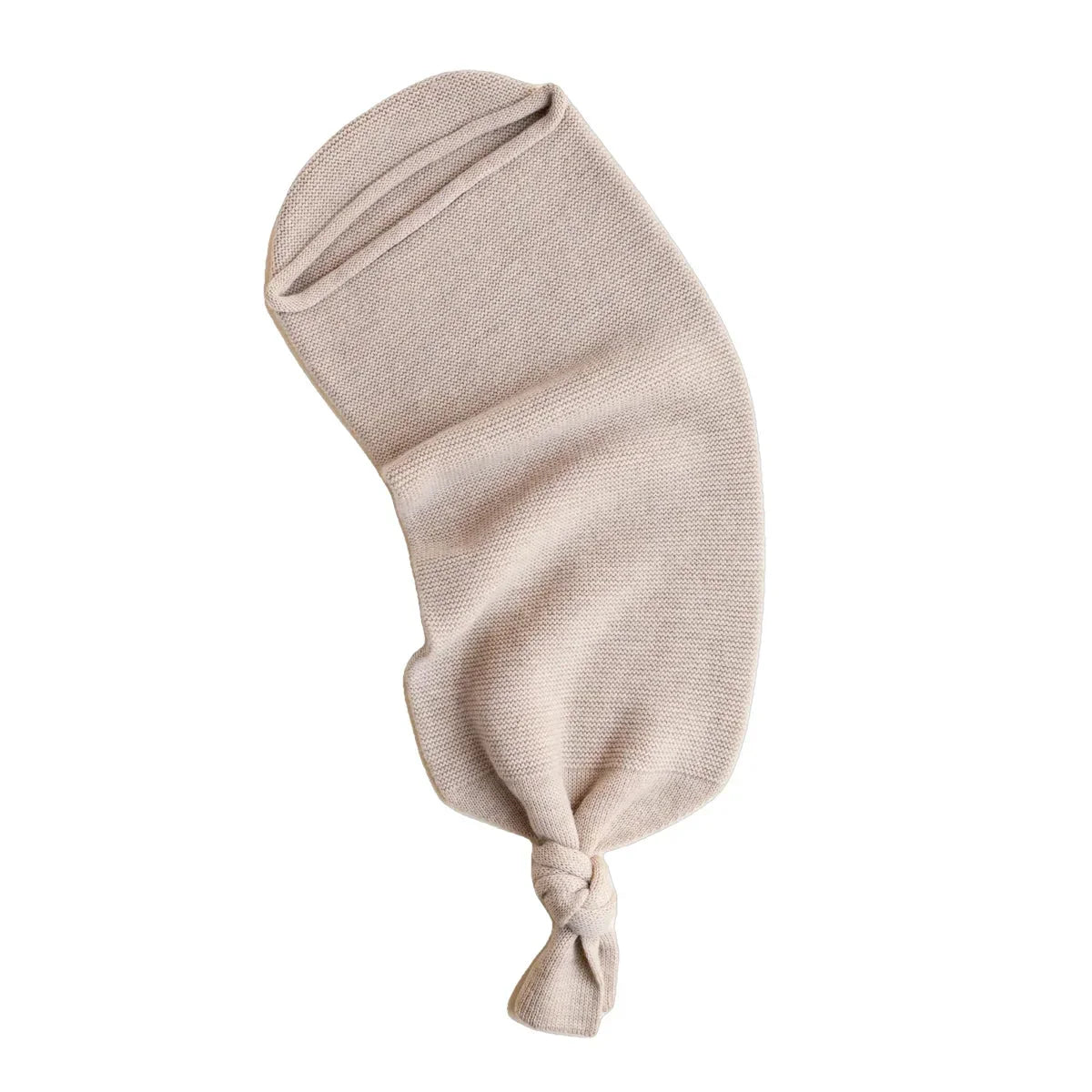 Hvid Cocoon Babydecke in Sand aus Merinowolle