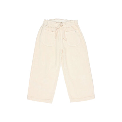 Beige weite Corduroy-Girly-Hosen im Produkt Ivory