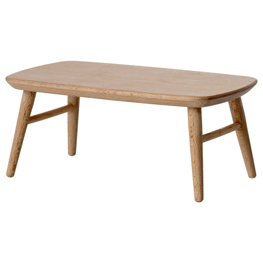 Hellfarbiger Holz-Couchtisch mit abgerundeten Kanten im Produkt Maus Natur