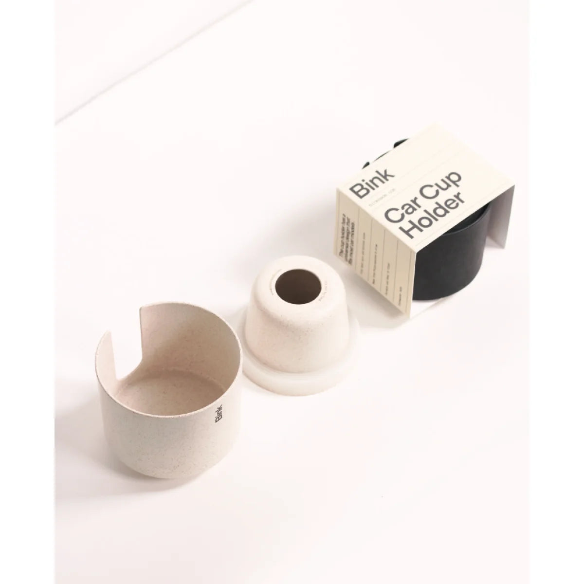Weißer Keramikbecherhalter mit minimalistischem Design für Becherhalteradapter mit Strohhalm