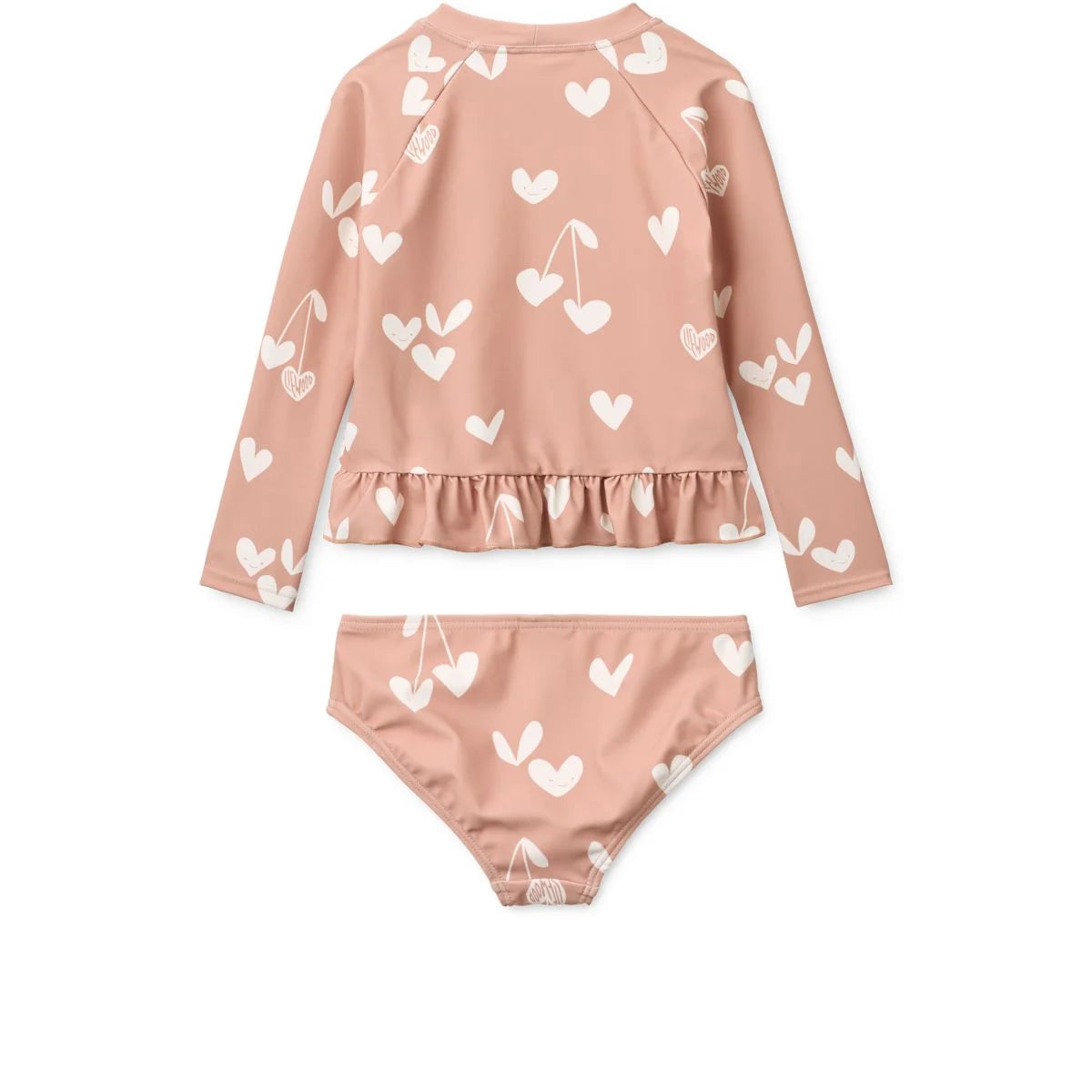 Dagny Badeset Sweethearts Pale Tuscany pink mit Kirsche-Herz-Muster