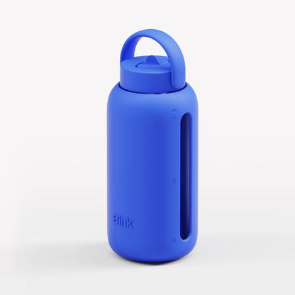 Vibrante blaue Day Bottle 800ml mit Tragegriff und Messfenster