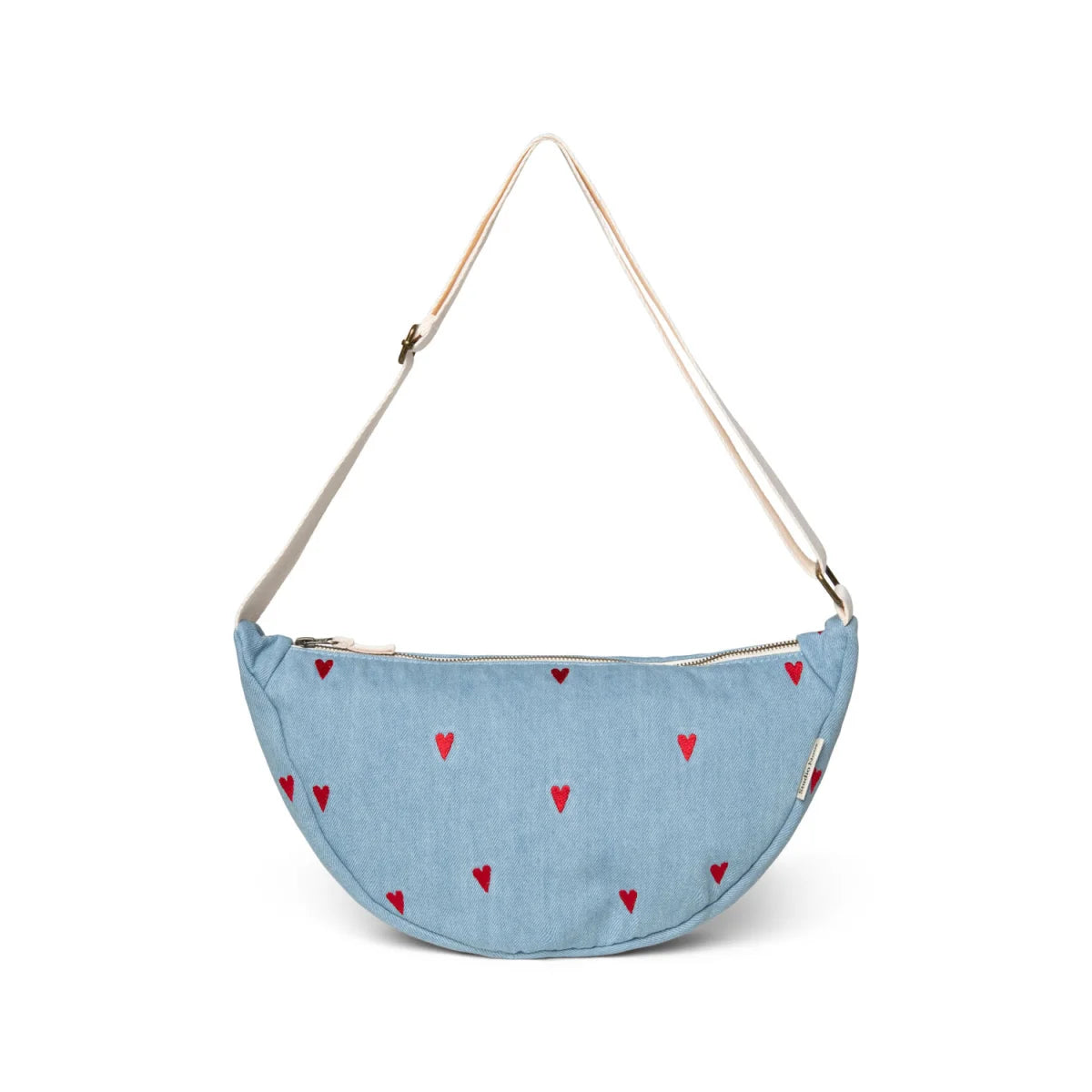 Studio Noos Denim Adult Fanny Pack in Blue Hearts