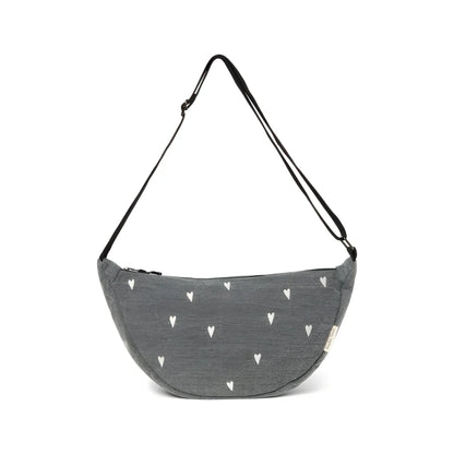Studio Noos Denim Adult Fanny Pack in Grey Hearts