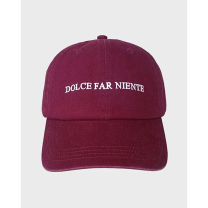 DOLCE FAR NIENTE Cap | Dunkelrot