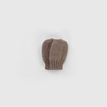 Kico Label Baby-Fäustlinge aus Merinowolle in Taupe