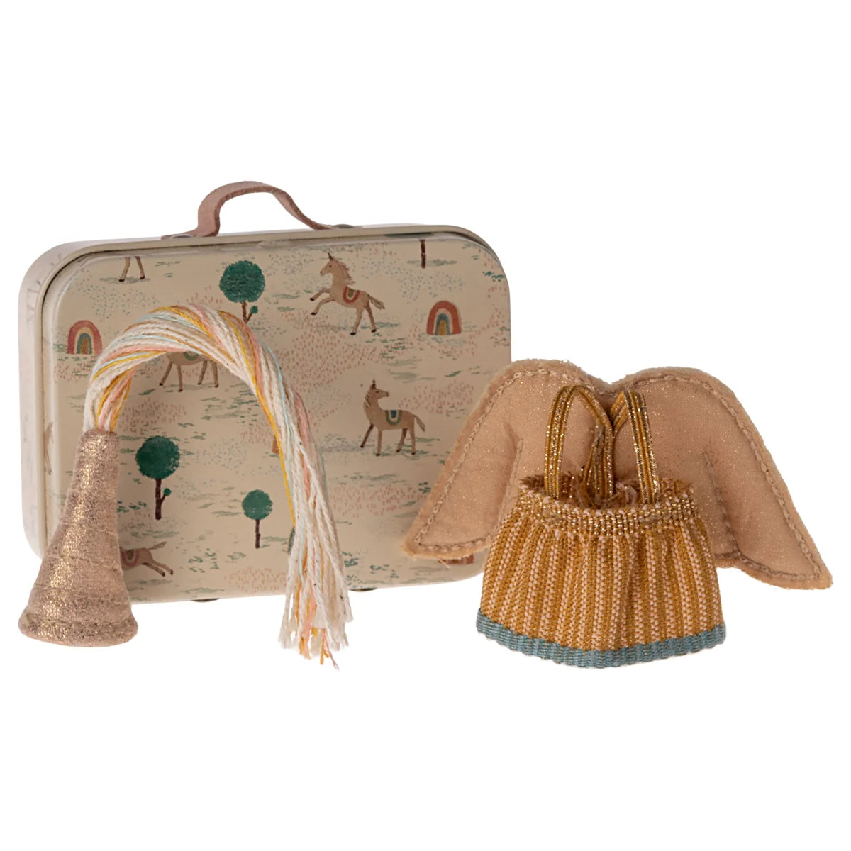 Spielzeugkoffer mit Accessoires für das Feenkleid im Koffer von Kleine Schwester Maus
