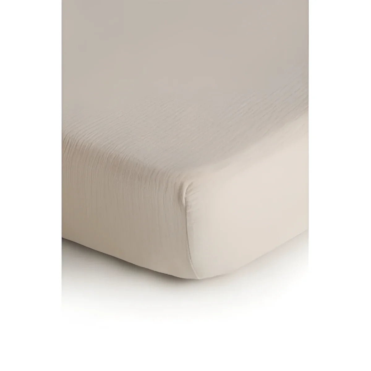 Beiges Fixleintuch mit elastischen Rändern für Matratzenabdeckung in Fog / Nebel