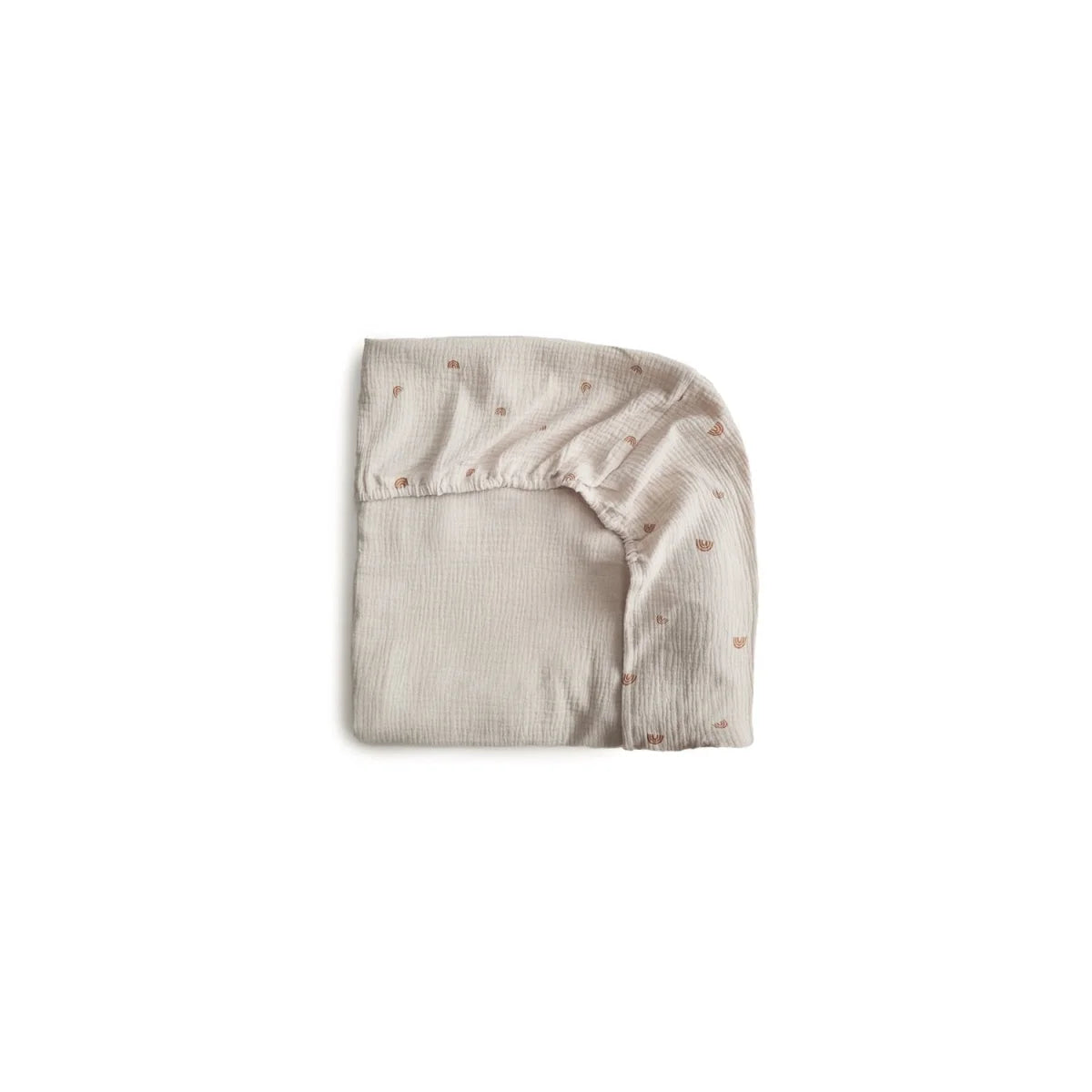 Mushie Fixleintuch Rainbow, Spannbettlaken in Beige