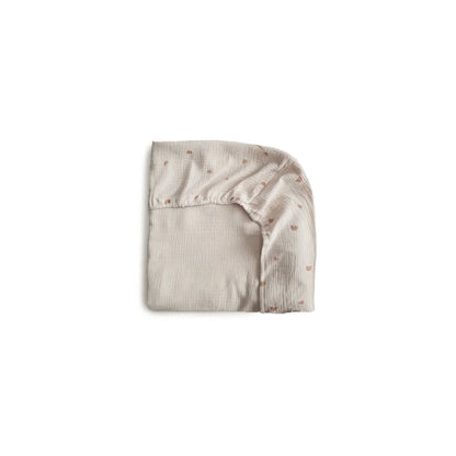 Mushie Fixleintuch Rainbow, Spannbettlaken in Beige