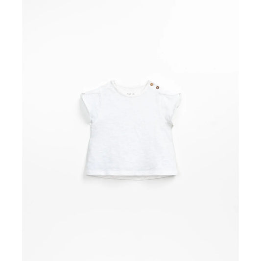 Play Up Flamé Jersey T-Shirt Rüschenärmel in Felt