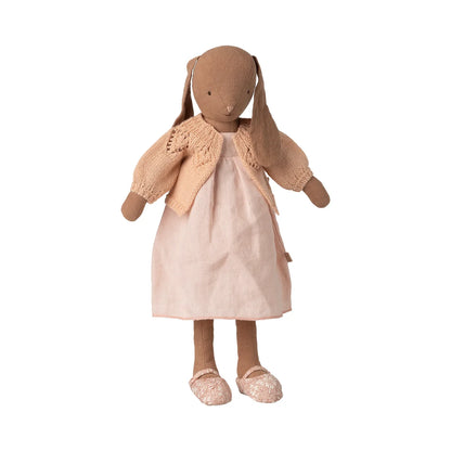 Maileg Outfit Grösse 3 Hasen Größe: Beige Stoffhase in hellrosa Strickjacke