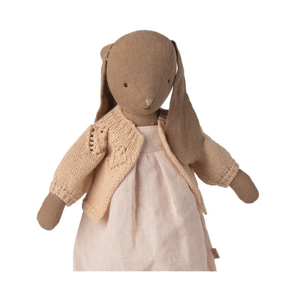 Maileg Outfit Grösse 3 Light Rose: Beige Gestrickte Strickjacke mit Spitze