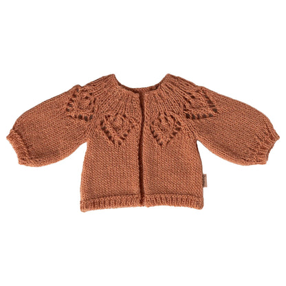 Gestrickte Strickjacke Vintage Rose, Grösse 3