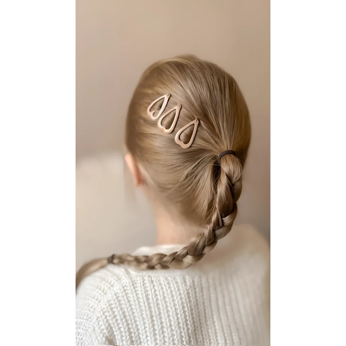 Rosa-goldene Tropfen-Haarklammern Glitter Sweetheart, modern sleek Design