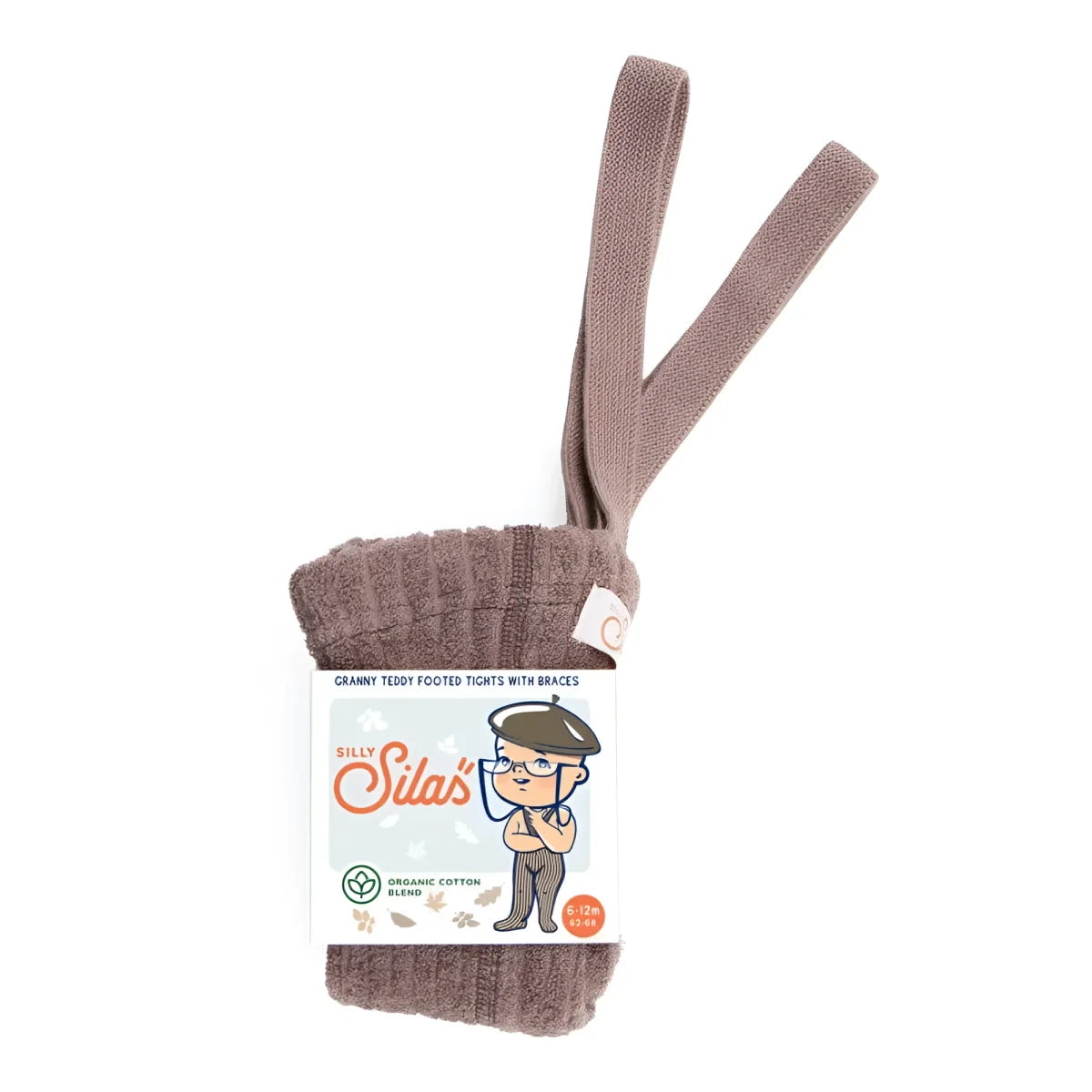 Silly Silas Granny Teddy Footed Strumpfhose mit Träger in Granola